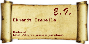 Ekhardt Izabella névjegykártya